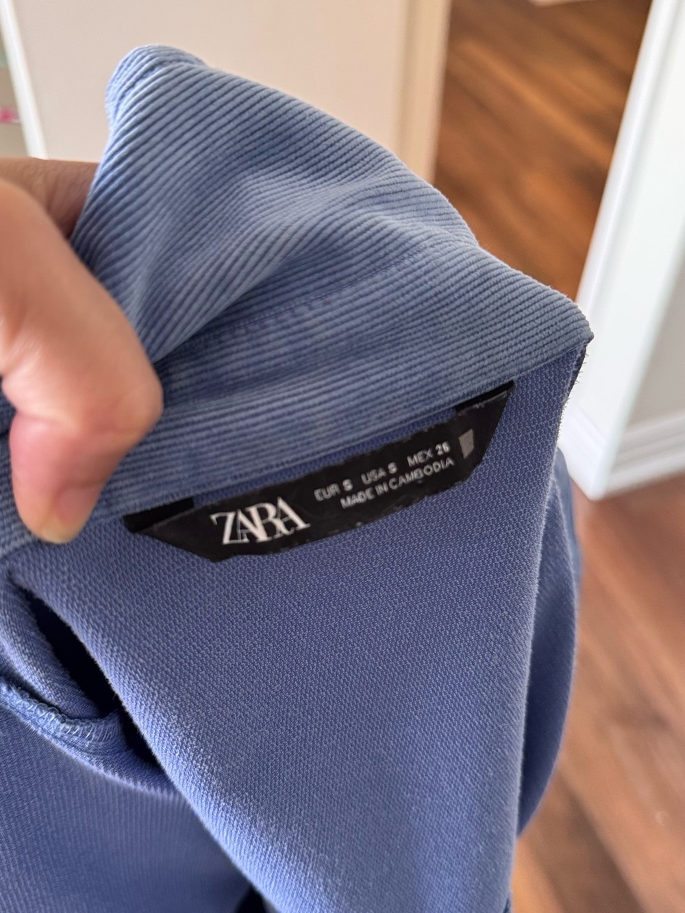 Zara Men Crewneck Sweater in Dusty Blue